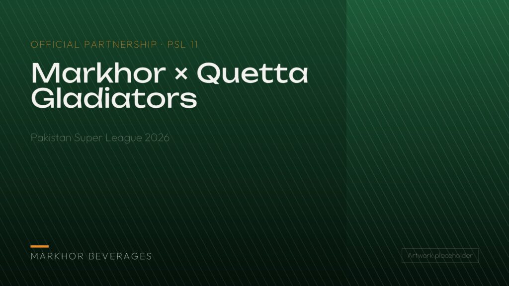 Markhor and Quetta Gladiators PSL 11 sponsorship title card
